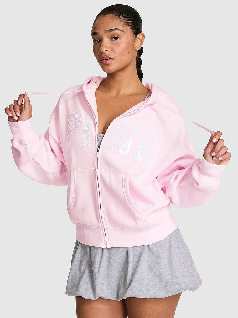 Hanorac cu glugă și fermoar Campus Fleece