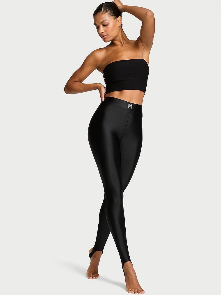 Colanți realizați din material lucios VSX GlossyTech Stirrup. Produsul este negru și provine din colecția VSX.