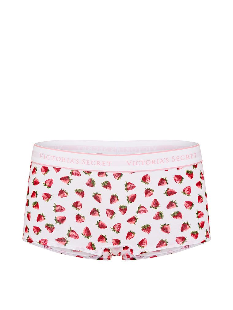 Pantaloni scurți din bumbac cu logo-ul la talie Boyshort. Produsul este modelat și provine din colecția Bumbac.