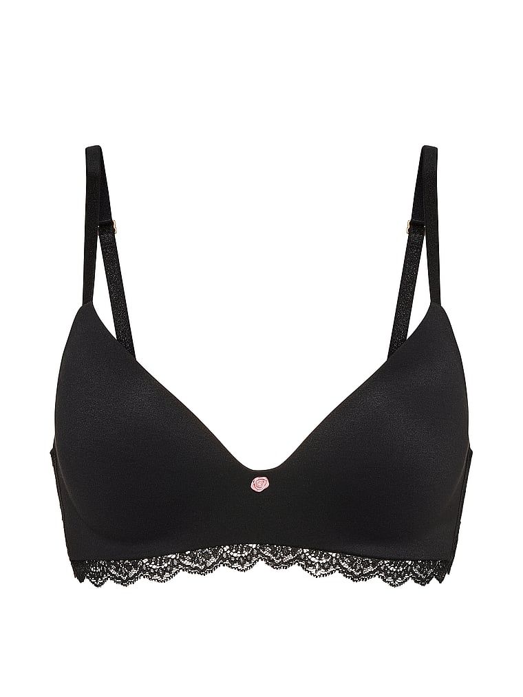 Sutien push-up fără armă: Smooth and Lace. Produsul este negru și provine din colecția Dream Angels.