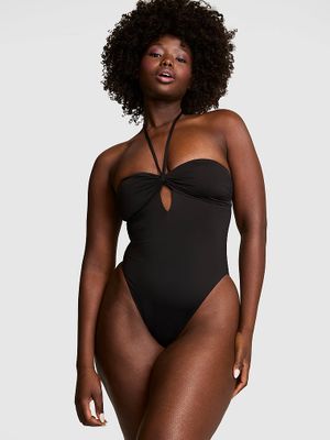 Costum baie întreg bandeau cu decupaj