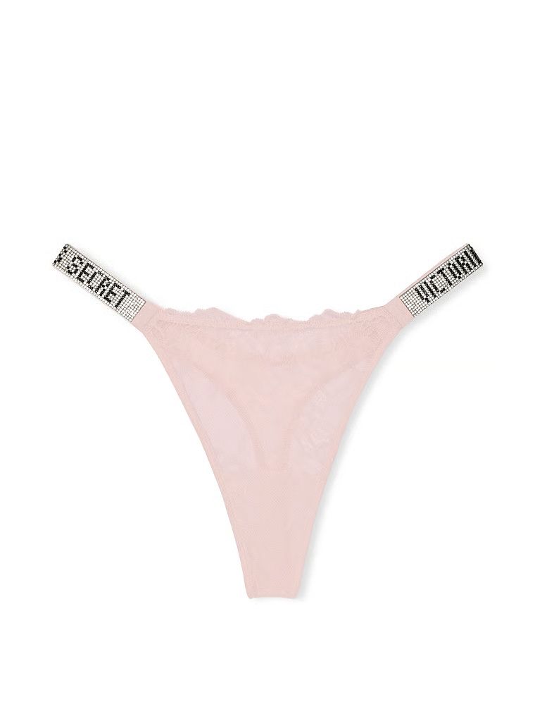 Tanga Shine Strap Rose Lace. Produsul este roz și provine din colecția Very Sexy.