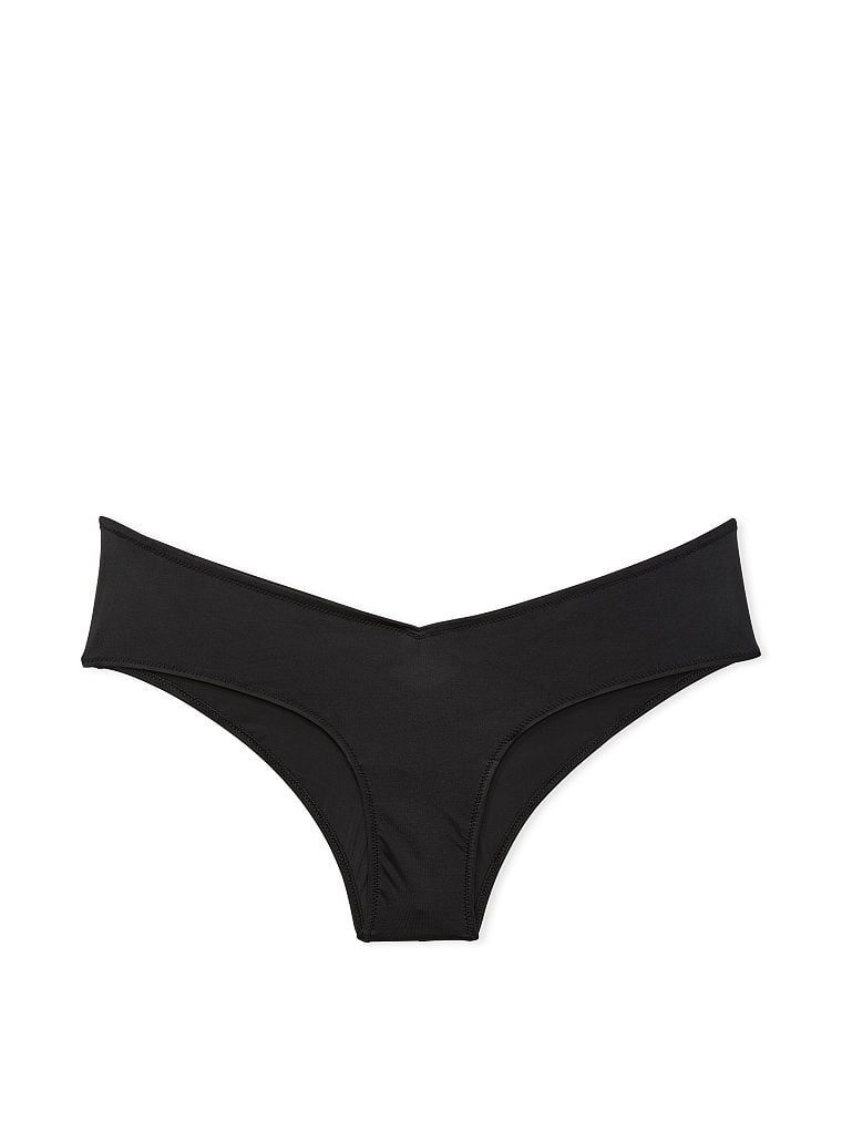 Chiloți cu bretele la spate și picioare înalte Strappy-Back Cheeky. Produsul este negru și provine din colecția Very Sexy.