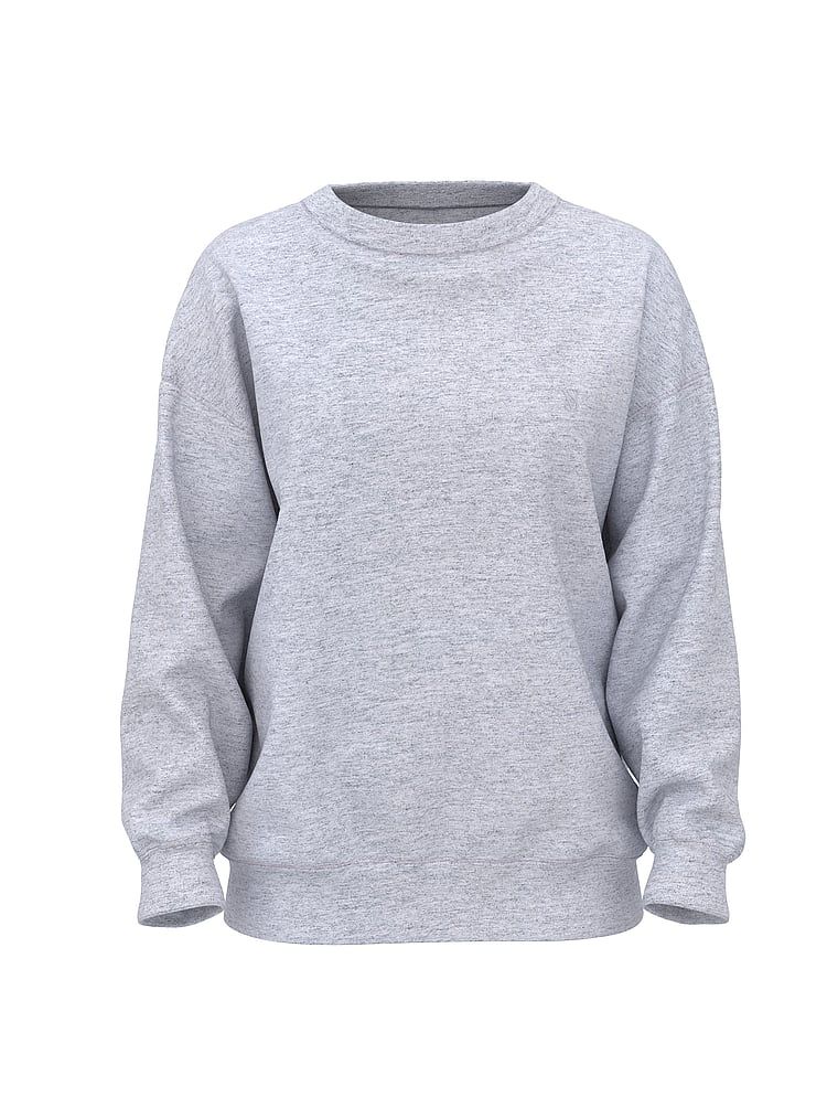 Hanorac din bumbac fleece fără efort. Produsul este de culoare gri și provine din colecția Angel Essentials.