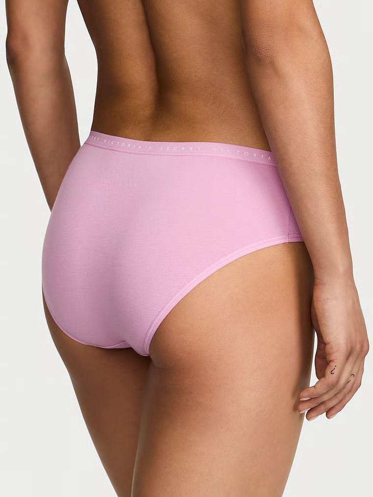 Chiloți din bumbac cu hiphugger. Produsul este de culoare mov și provine din colecția Victoria's Secret.