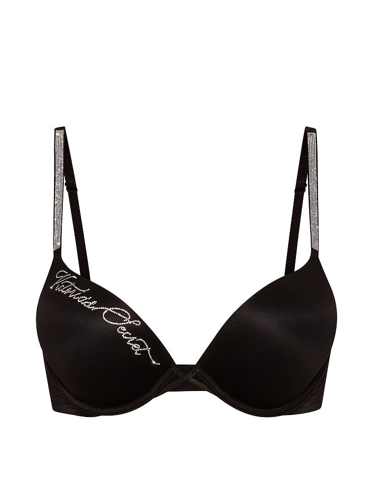 Sutien măritor cu flotări 2 mărimi Bombshell Shine Script. Produsul este negru și provine din colecția Very Sexy.