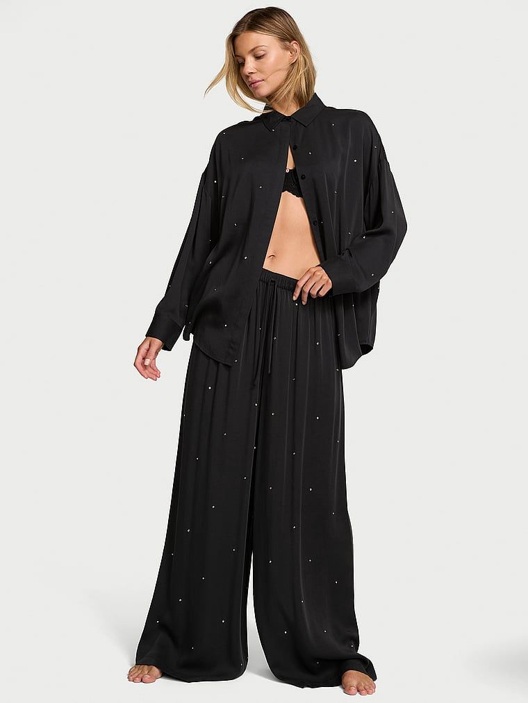 Victoria's Secret Pantaloni din mătase plisată