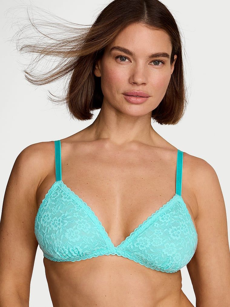 Victoria's Secret Bustieră Bralette Lacie triunghiulară fără căptușeală
