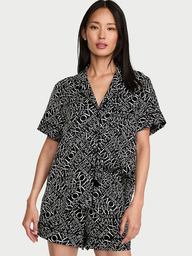 Victoria's Secret Set pijama scurtă Signature din satin
