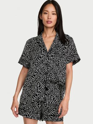 Victoria's Secret Set pijama scurtă Signature din satin