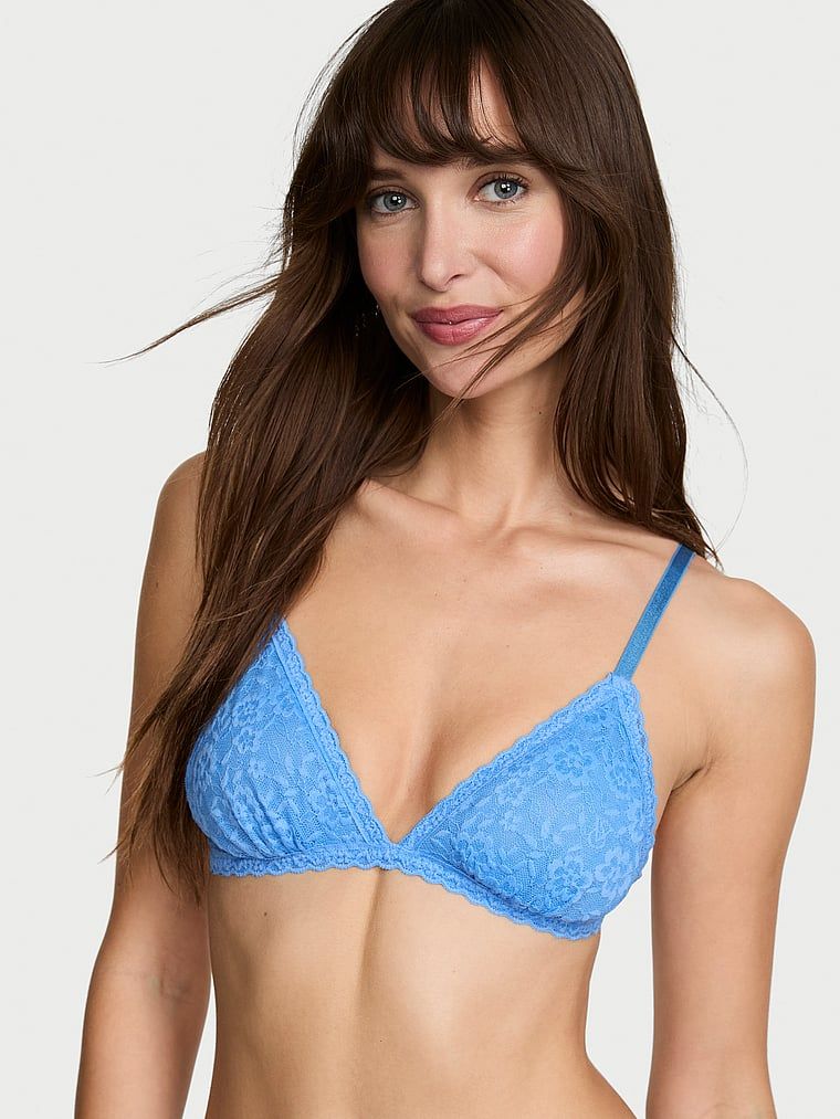 Victoria's Secret Bustieră Bralette Lacie triunghiulară fără căptușeală