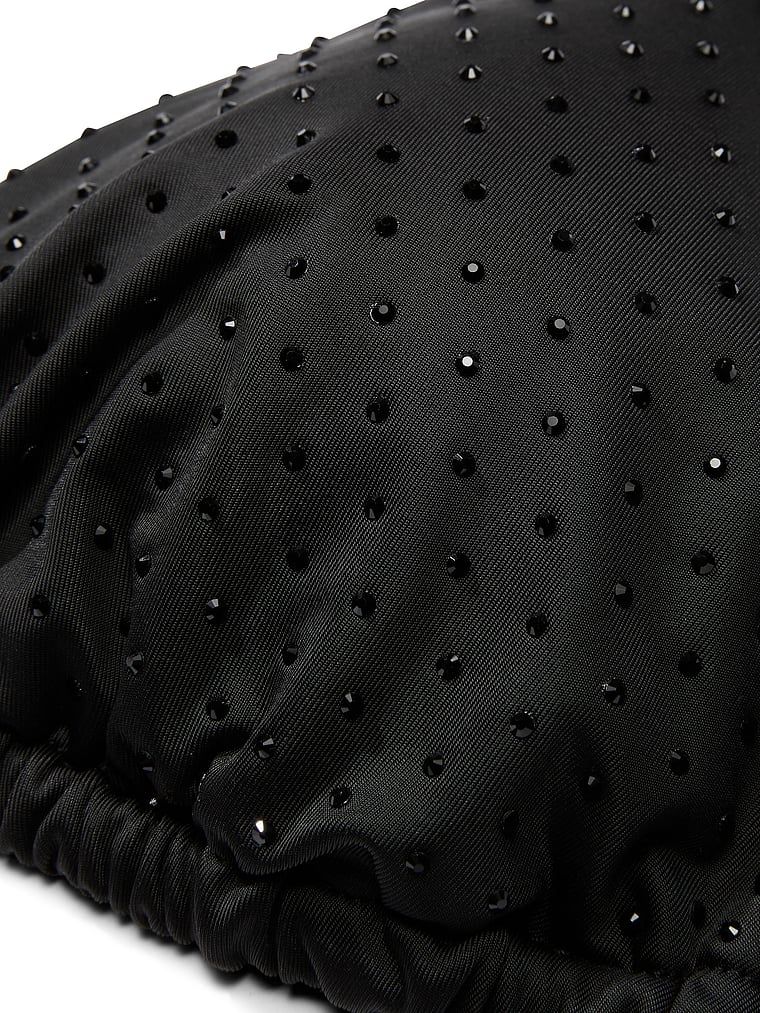 Bluza esențială de bikini Diamante. Produsul este negru și provine din colecția Victoria's Secret Swim.