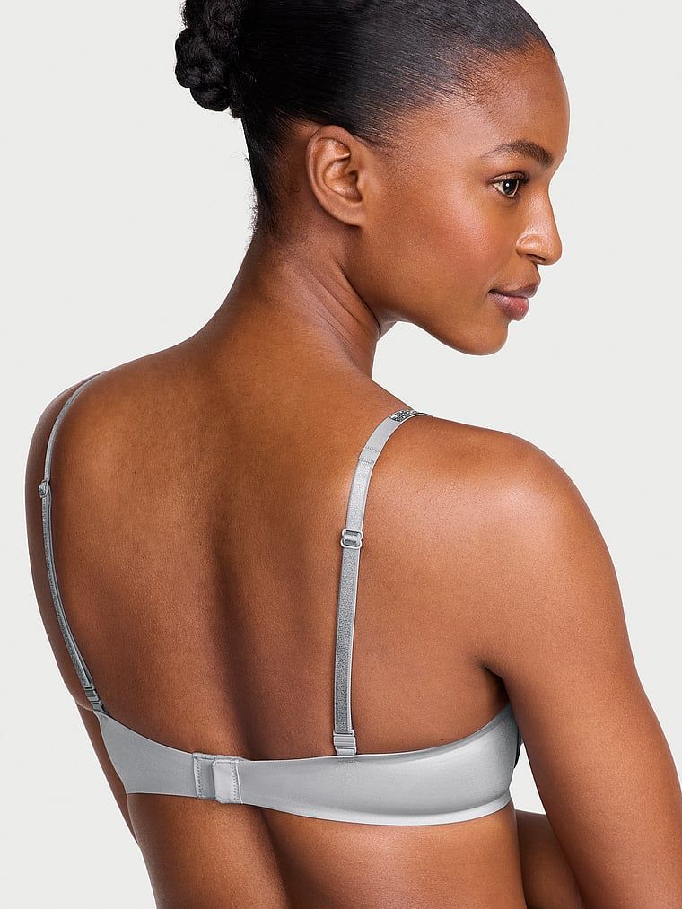 Sutien măritor push-up 2 mărimi Bombshell Gradient Shine Strap. Produsul este de culoare gri și provine din colecția Very Sexy.