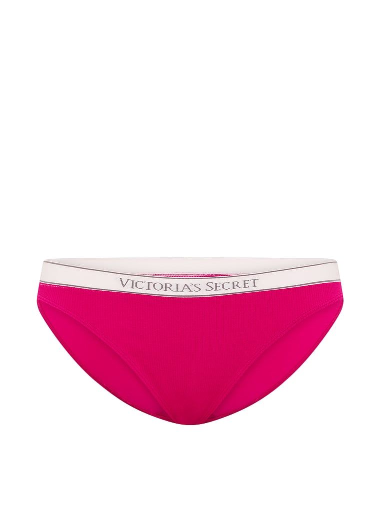 Chiloți cu nervuri și logo-ul Seamless Rib Bikini. Produsul are o culoare cu model și provine din colecția Seamless (Seamless Collection).