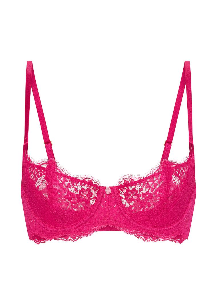 Wicked Lace Balconette fără sutien balconette cu căptușeală. Produsul este roz și provine din colecția Dream Angels.