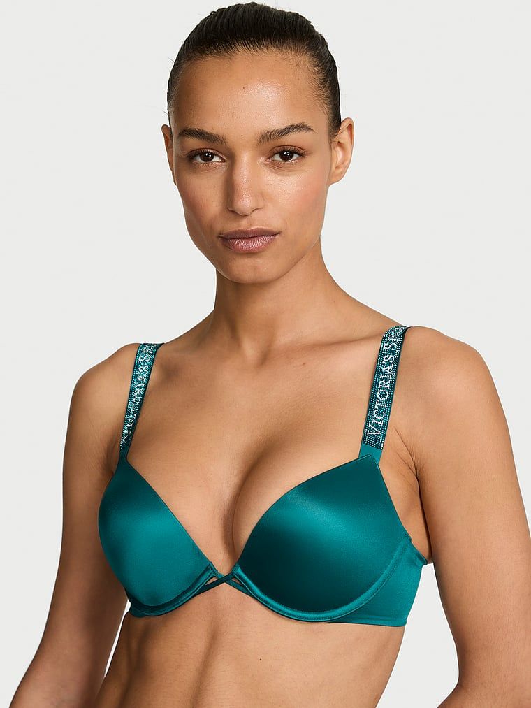 Very Sexy Sutien Push-up Bombshell cu bretele strălucitoare Add-2-Cups