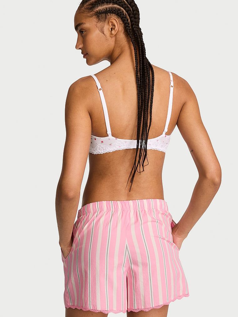 Pantaloni scurți de pijama Heritage din bumbac Mix & Match. Produsul are o culoare cu model și provine din colecția Victoria's Secret.