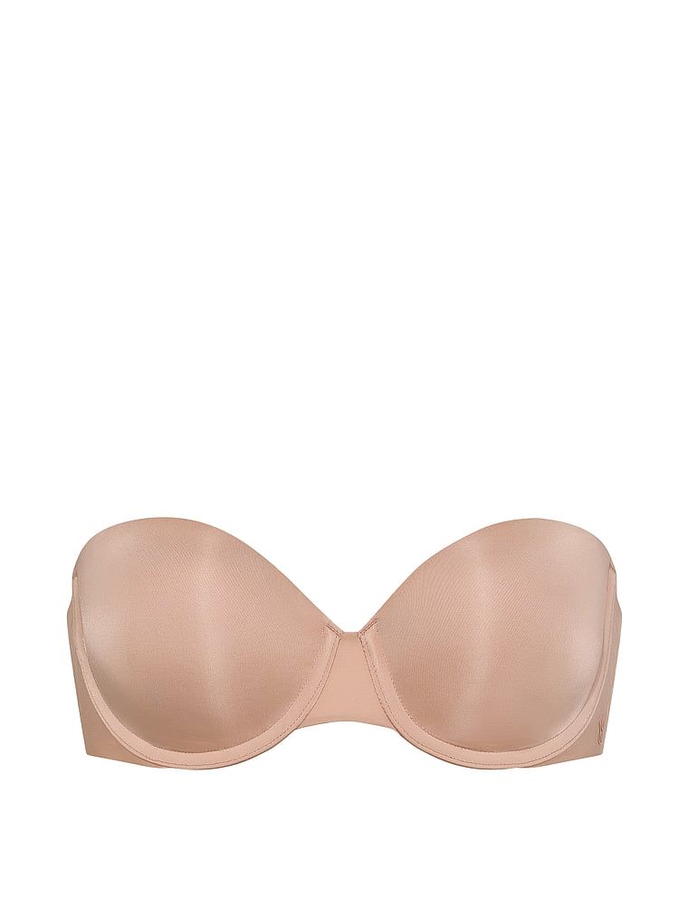 Sutien pushless fără bretele Uplift. Produsul este bej și provine din colecția Invisible by Victoria's Secret.