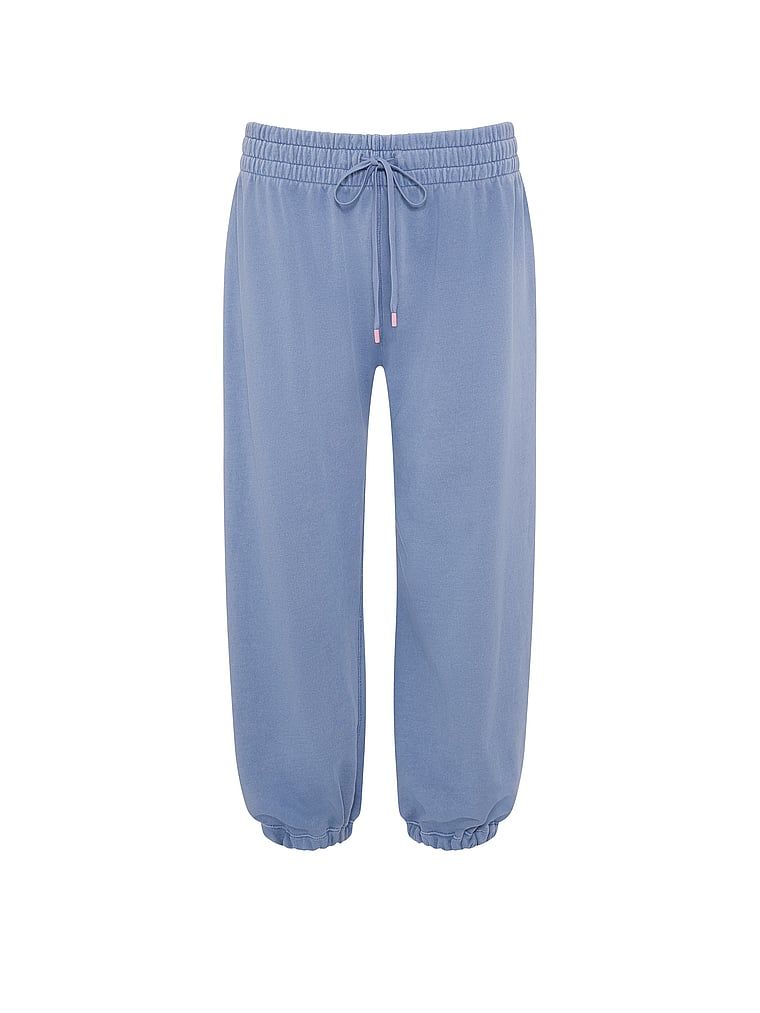 Pantaloni de trening de pescari din bumbac în timpul liber. Produsul este albastru și provine din colecția Angel Essentials.