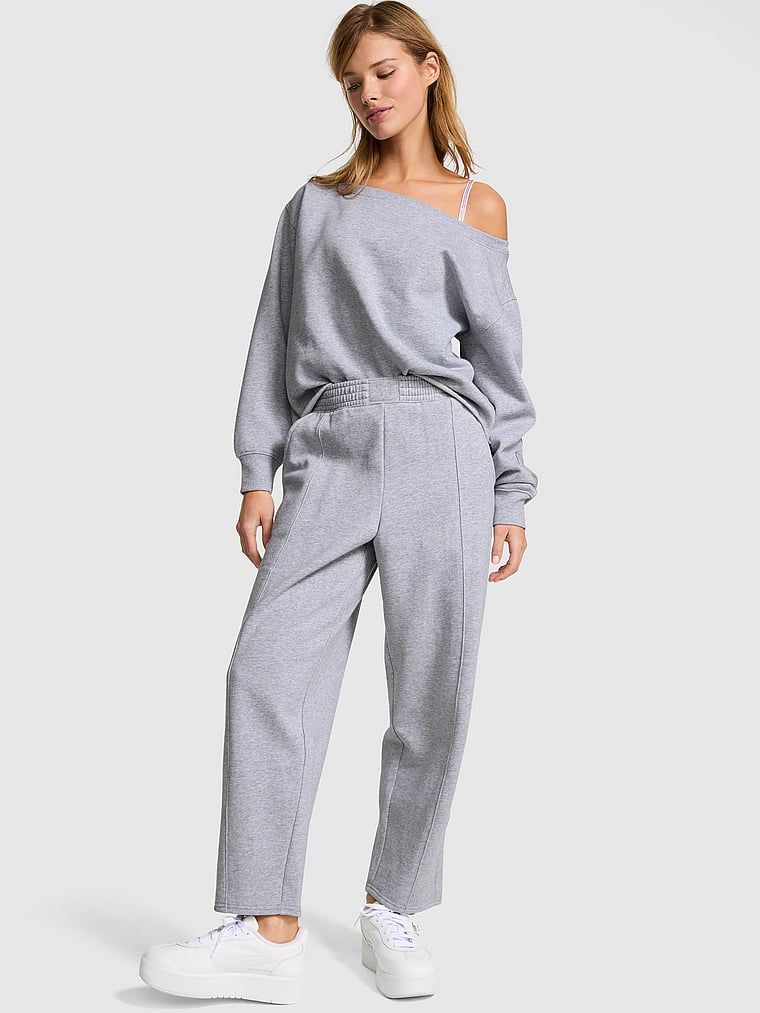 Pantaloni trening Campus Fleece barrel cu cusături