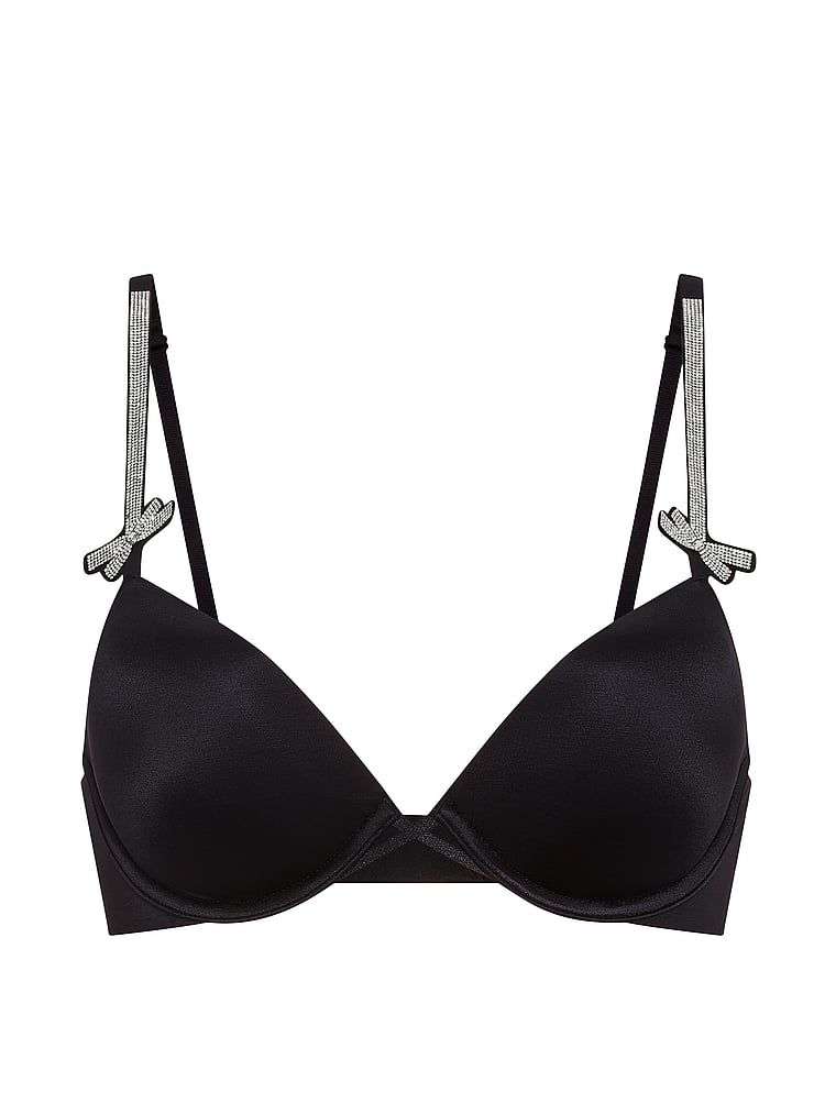 Sutien push-up Shine Bow. Produsul este negru și provine din colecția Very Sexy.
