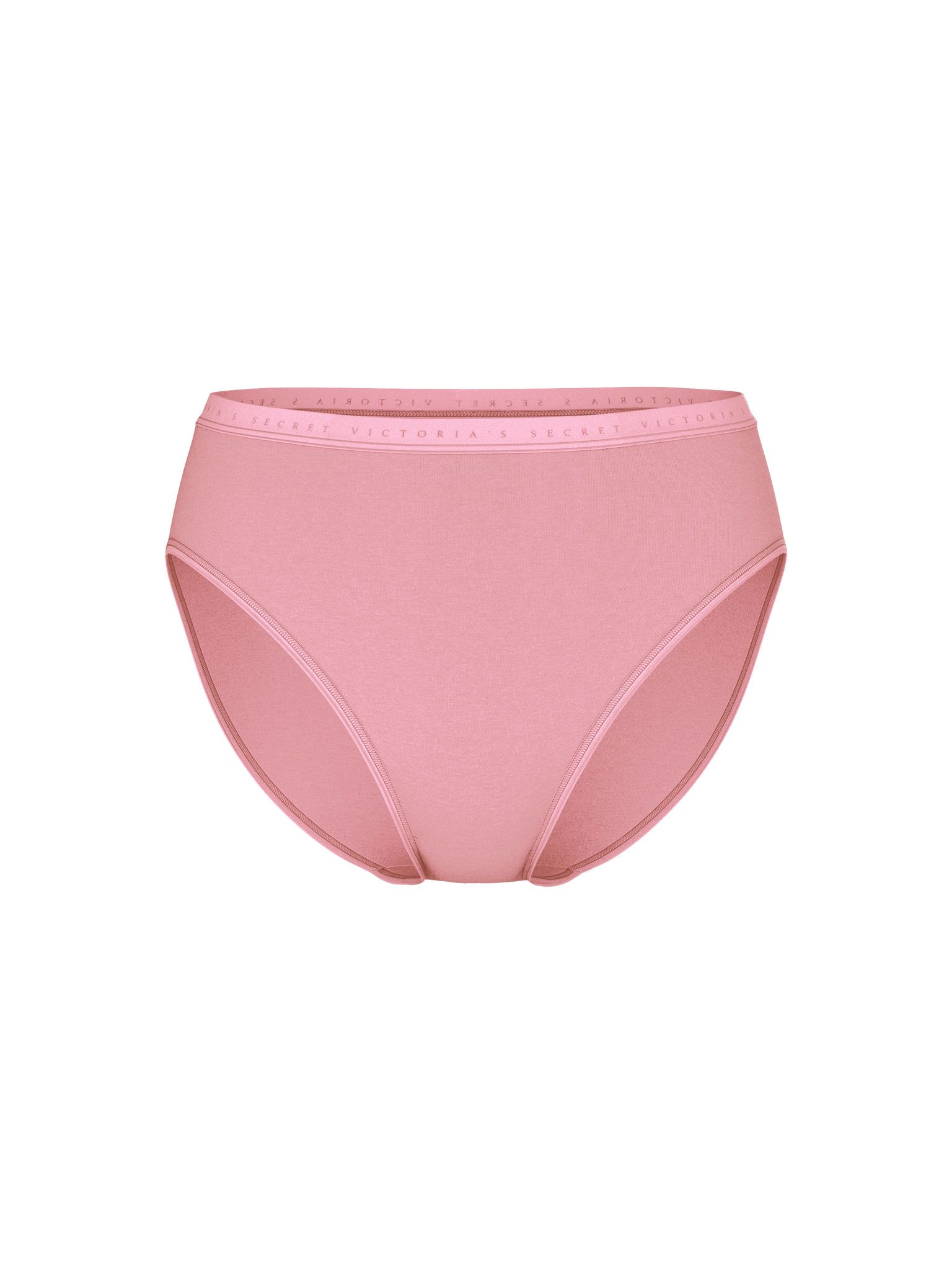 Chiloți din bumbac High-Leg Slip cu picioare înalte. Produsul este roz și provine din colecția Victoria's Secret.