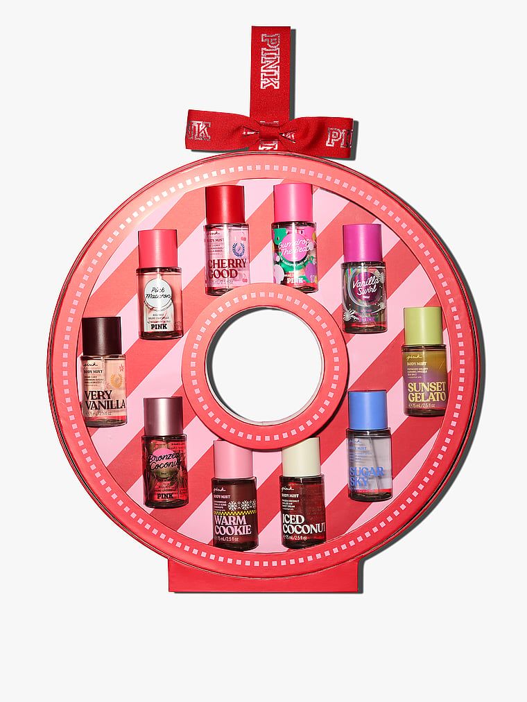 PINK Beauty Set cadou cu 10 mini spray-uri pentru corp