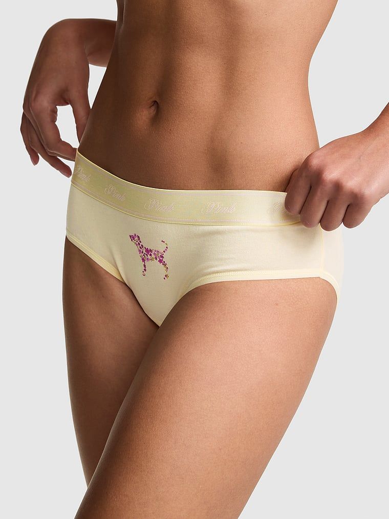 Chiloți hiphugger din bumbac cu logo