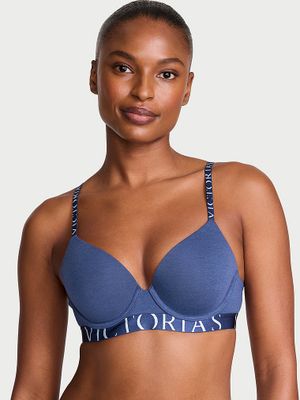 T-shirt Sutien cu push-up Exploded Logo din bumbac Perfect Shape