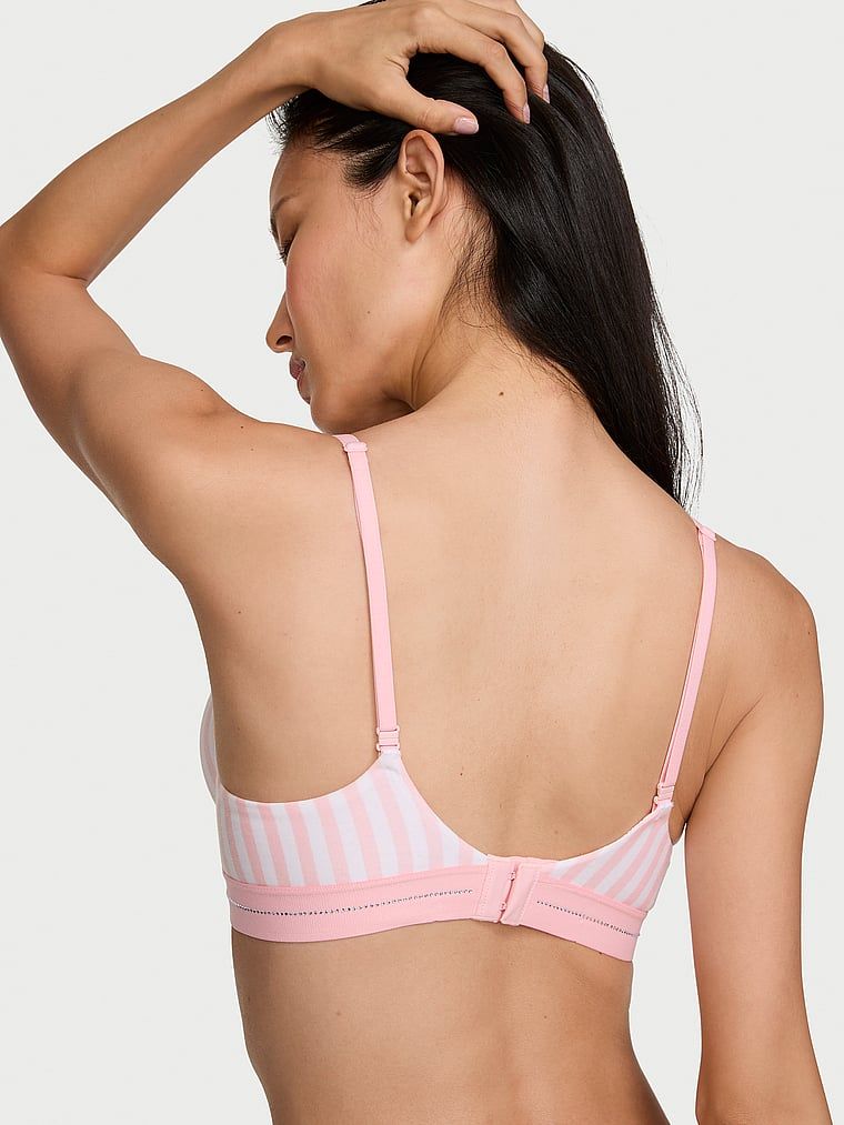 Sutien de bumbac push-up Perfect Shape Signature Shine. Produsul are o culoare cu model și provine din colecția de tricouri.