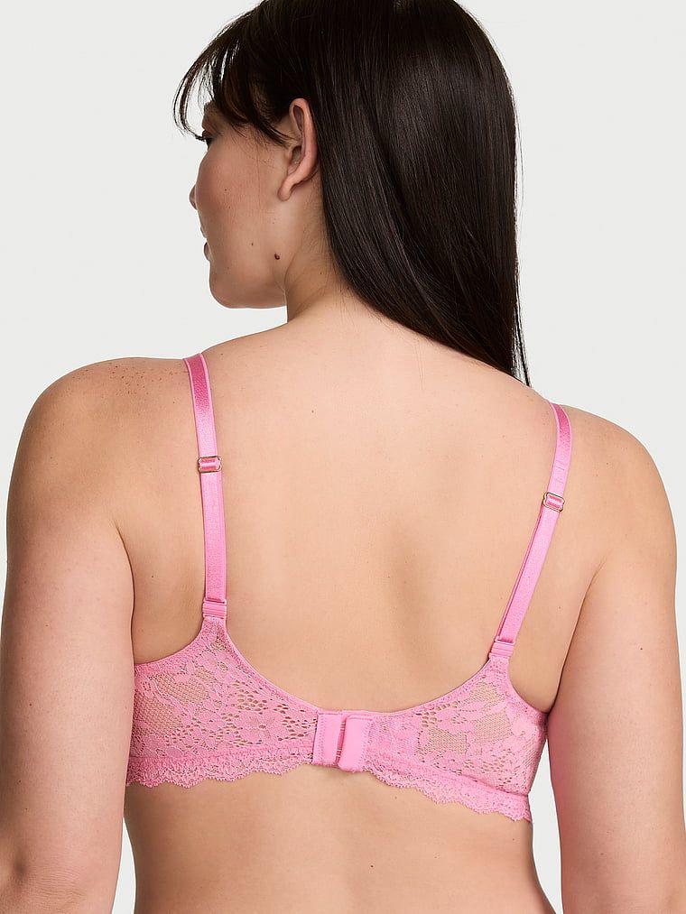 Sutien push-up fără armă: Smooth and Lace. Produsul este roz și provine din colecția Dream Angels.