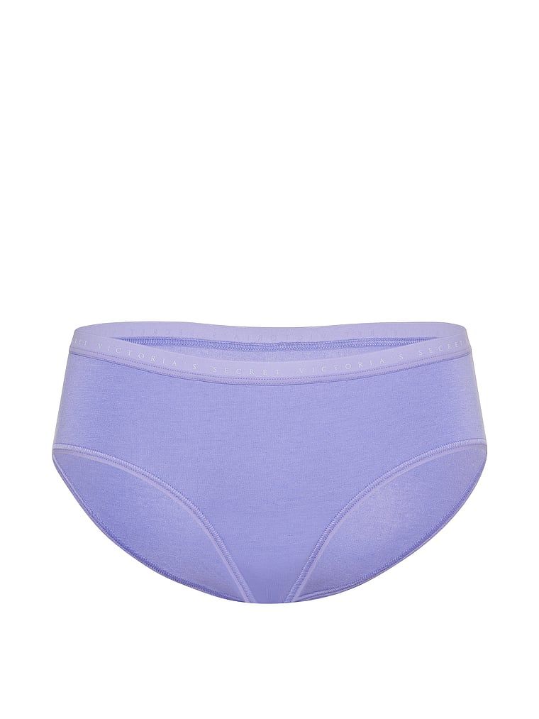 Chiloți din bumbac cu hiphugger. Produsul este albastru și provine din colecția Victoria's Secret.
