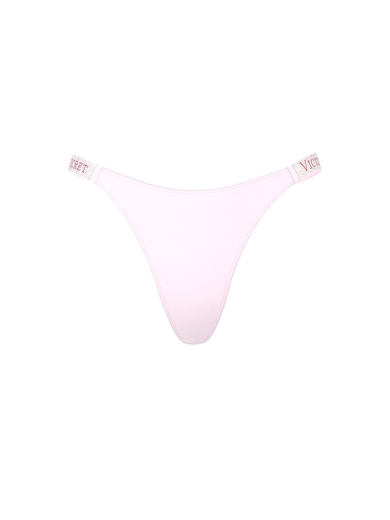 Tanga cu curele lucioase Shine Strap. Produsul este de culoare mov și provine din colecția Very Sexy.