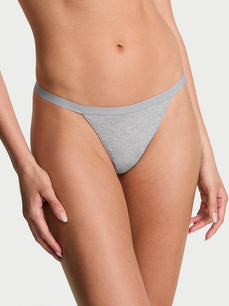 Victoria's Secret Chiloți V-String din bumbac extensibil