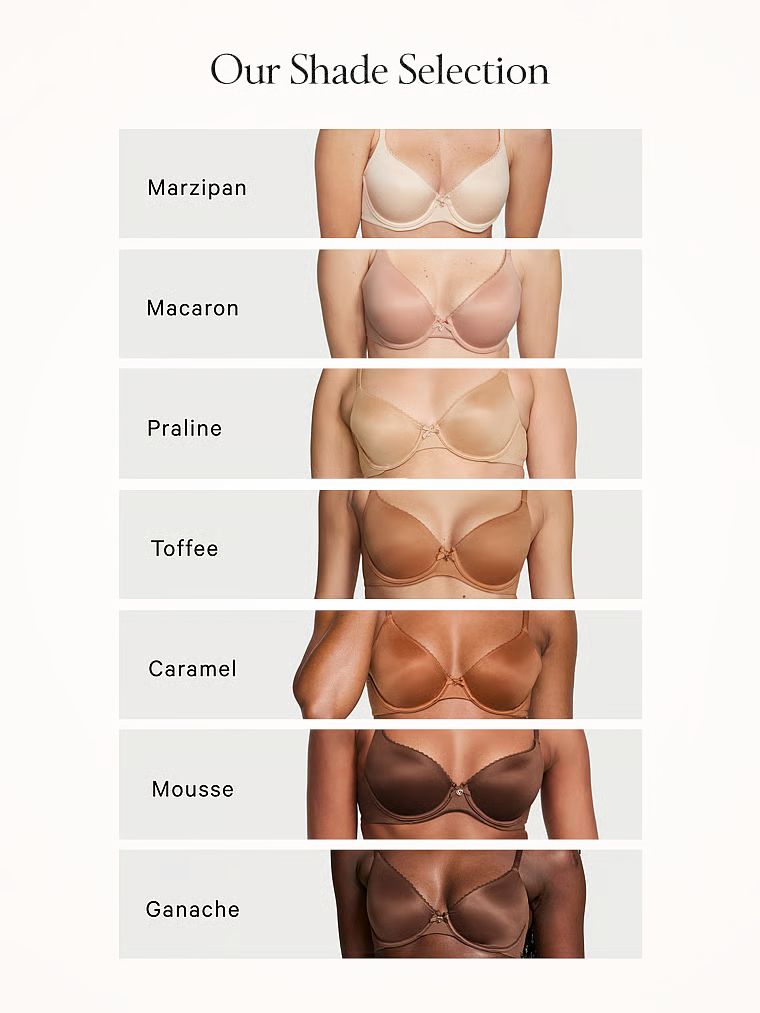 Sutien Demi ușor căptușit. Produsul este bej și provine din colecția Body by Victoria.