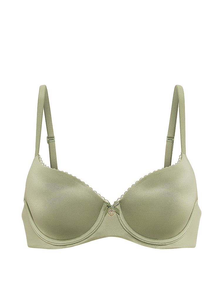 Sutien Smooth Demi ușor căptușit. Produsul este de culoare verde și provine din colecția Body by Victoria.
