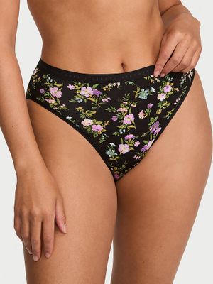 Victoria's Secret Chiloți cu talie înaltă din bumbac extensibil