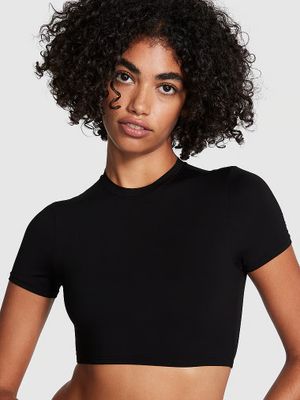 Crop top cu bază elastică