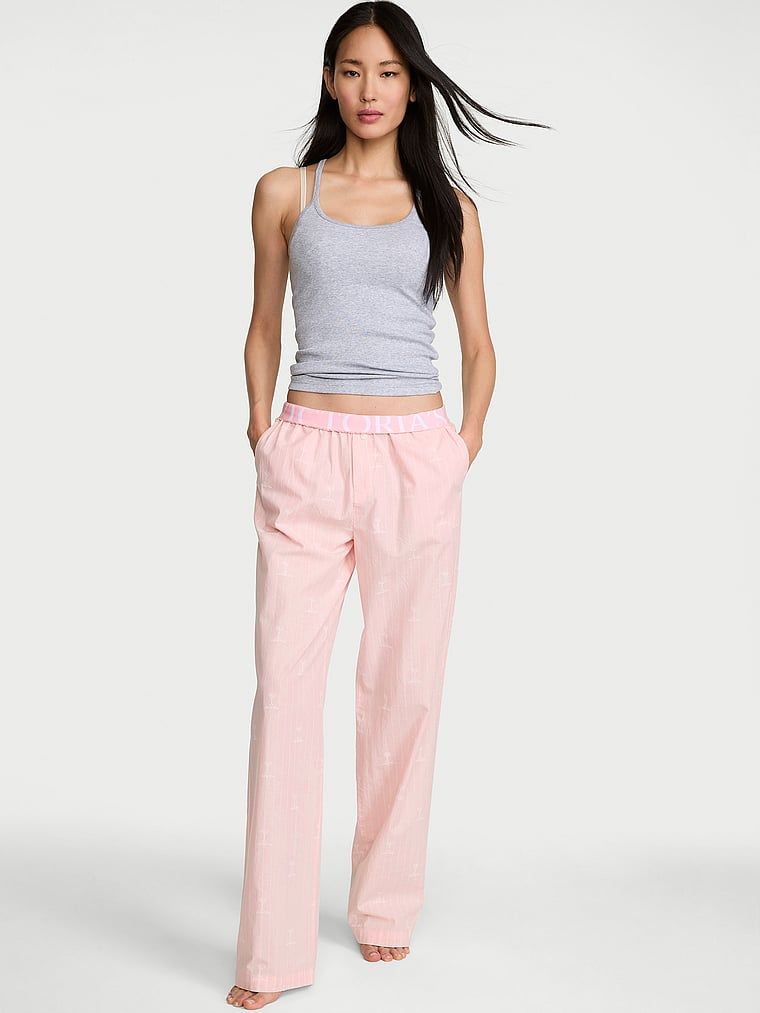 Victoria's Secret Pantaloni de pijama din bumbac Mix & Match Sleep Heritage