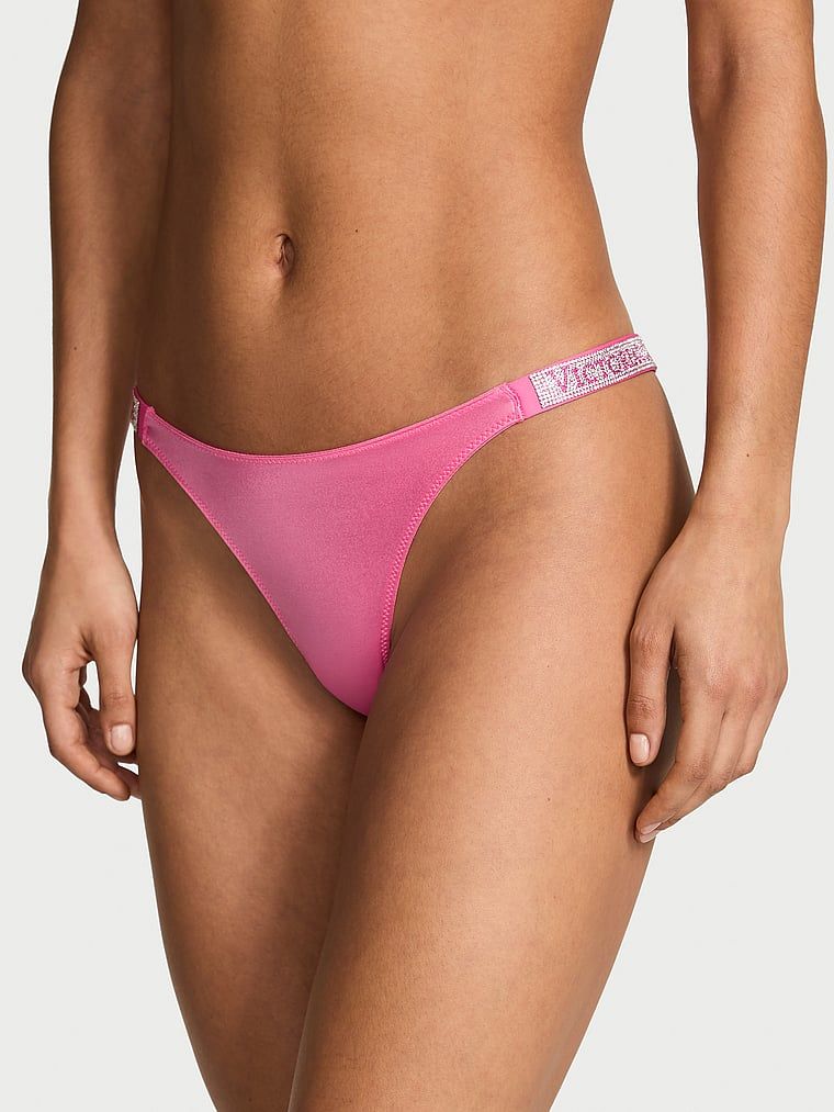 Chiloți brazilieni cu dungi braziliene Shine Strap. Produsul este roz și provine din colecția Very Sexy.