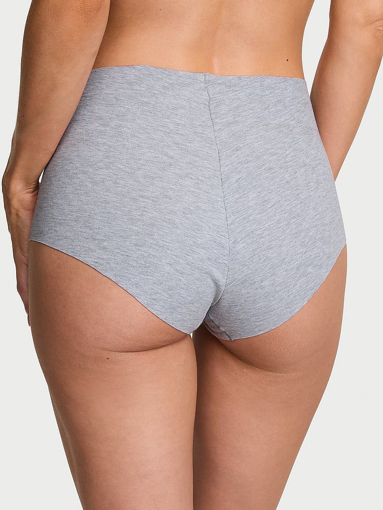 Chiloți din bumbac fără cusături No-Show Brief. Produsul este gri și provine din colecția No-Show.