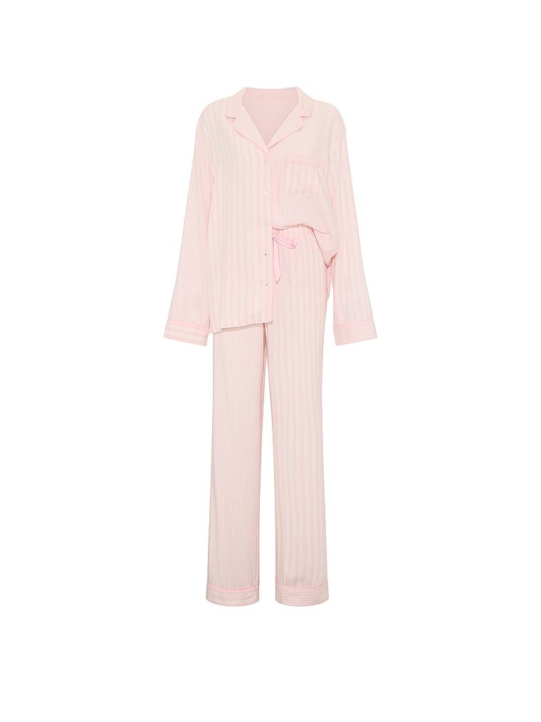 Pijamale din flanel cu pantaloni lungi. Produsul are o culoare cu model și provine din colecția Victoria's Secret.
