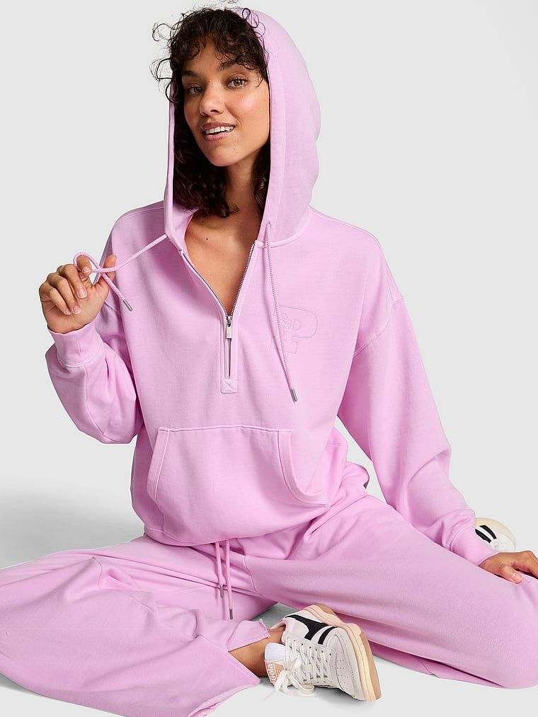 Hanorac cu fermoar până la jumătate Ivy Campus din material fleece