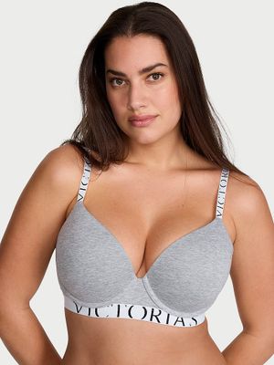 T-shirt Sutien cu push-up Exploded Logo din bumbac Perfect Shape