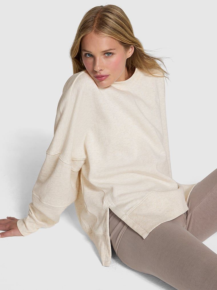 Hanorac tunică Ivy din fleece cu guler rotund