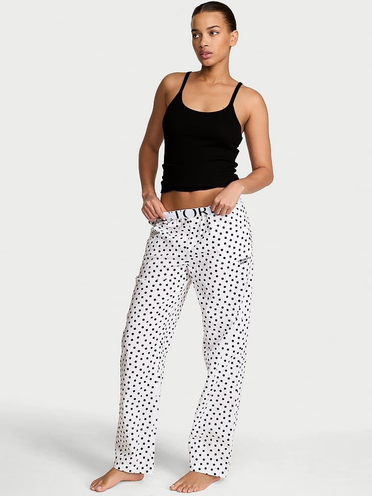 Victoria's Secret Pantaloni de pijama din bumbac Mix & Match Heritage