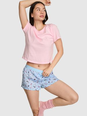 Pantaloni scurți de pijama mătăsoși, croială boxy Silky Sleep
