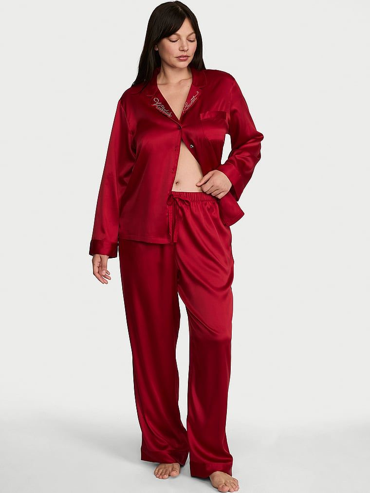 Victoria's Secret Set pijamale lungi din satin