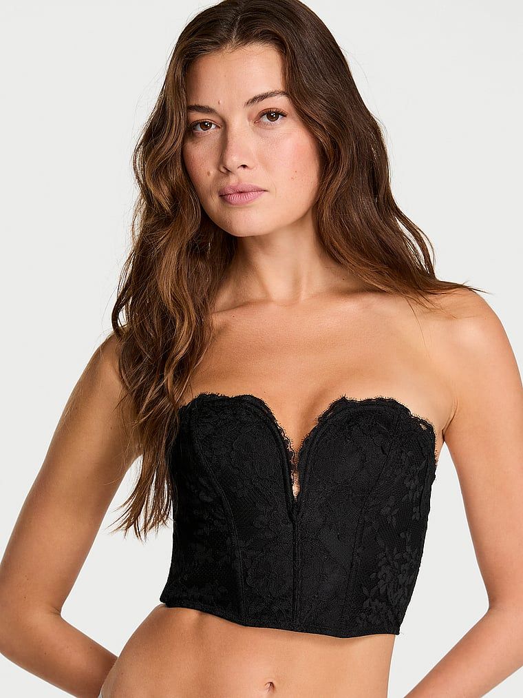 Dream Angels Top corset Dare to Dream din dantelă, scurt, cu anchior adânc