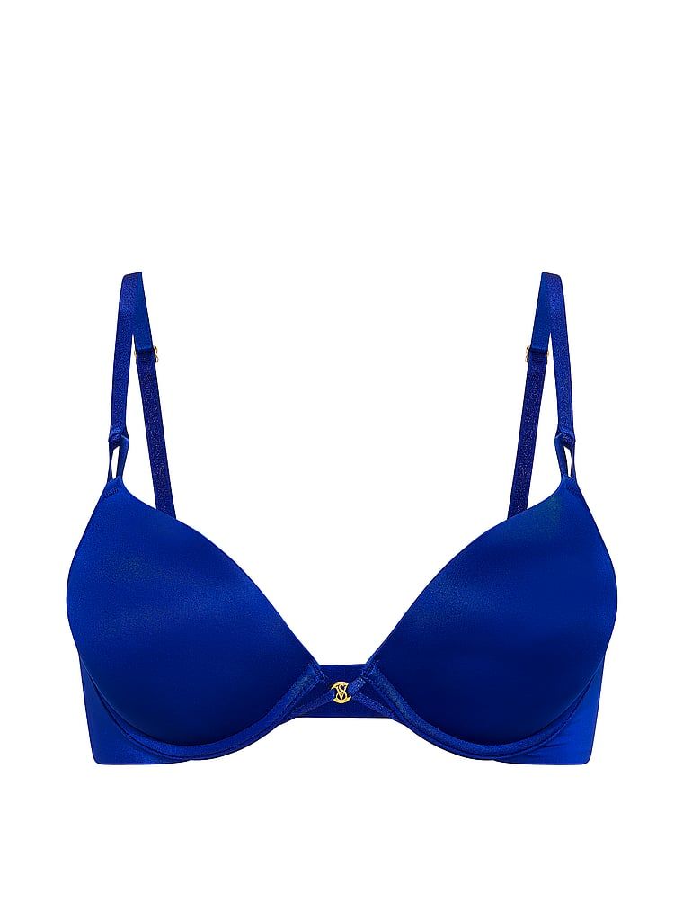 Sutien de mărire push-up 2 mărimi bombshell. Produsul este de culoare albastră și provine din colecția Very Sexy.